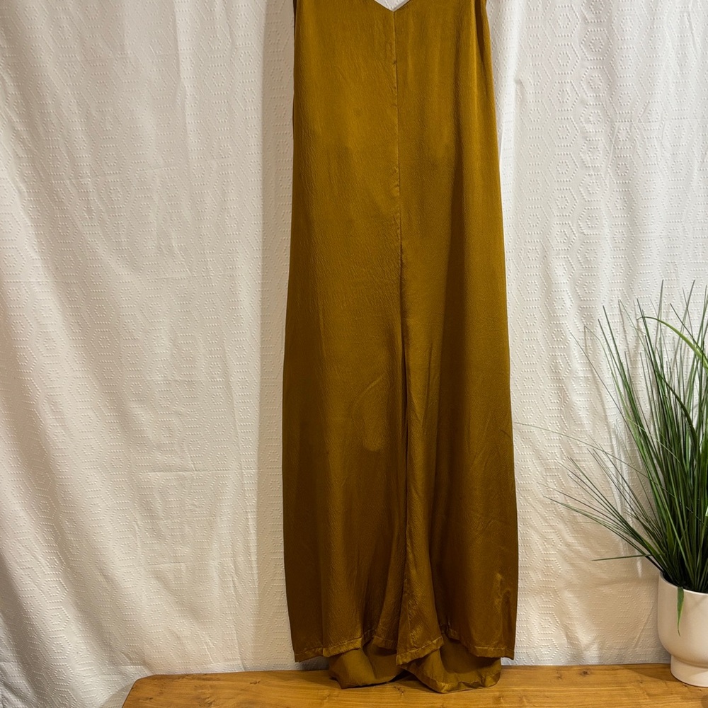 The Great Eros® Silk Odna Tie-Back Jumpsuit Brass color - Picture 5 of 15